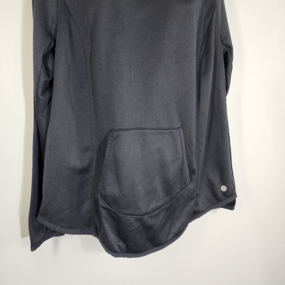 Livi Active Womens Sweatshirt Black Fleece Hooded Pullover Pockets Thumbholes 14 - Picture 3 of 10